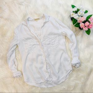 Anthropologie Cloth & Stone White Button Up Shirt